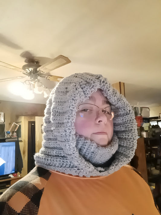 Hooded turtle neck scarf
