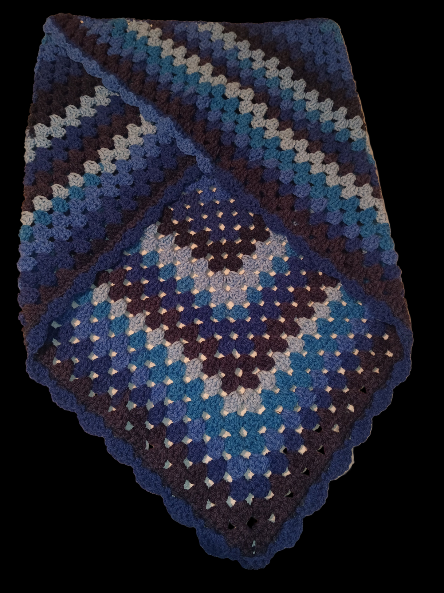 Blue ombre shawl