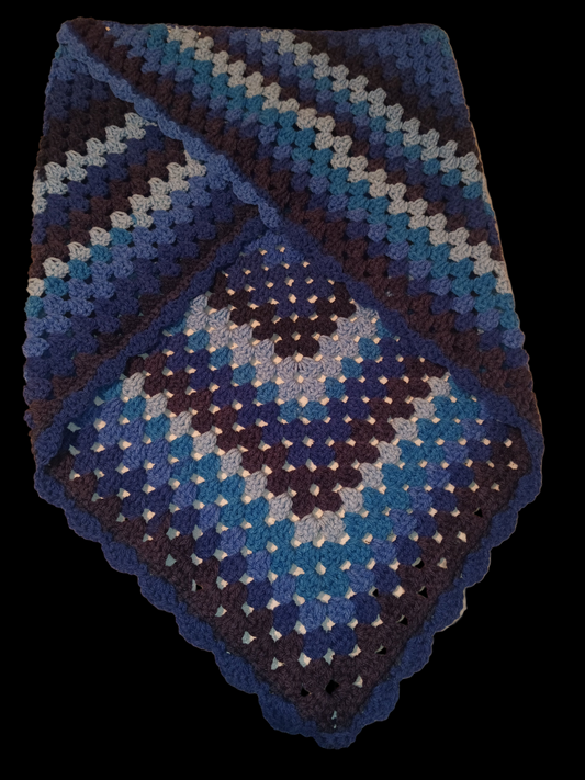 Blue ombre shawl