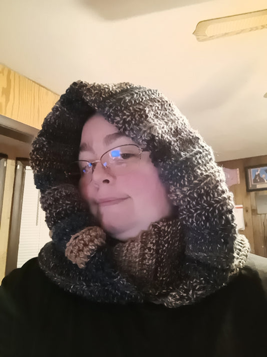 Hooded turtle neck scarf