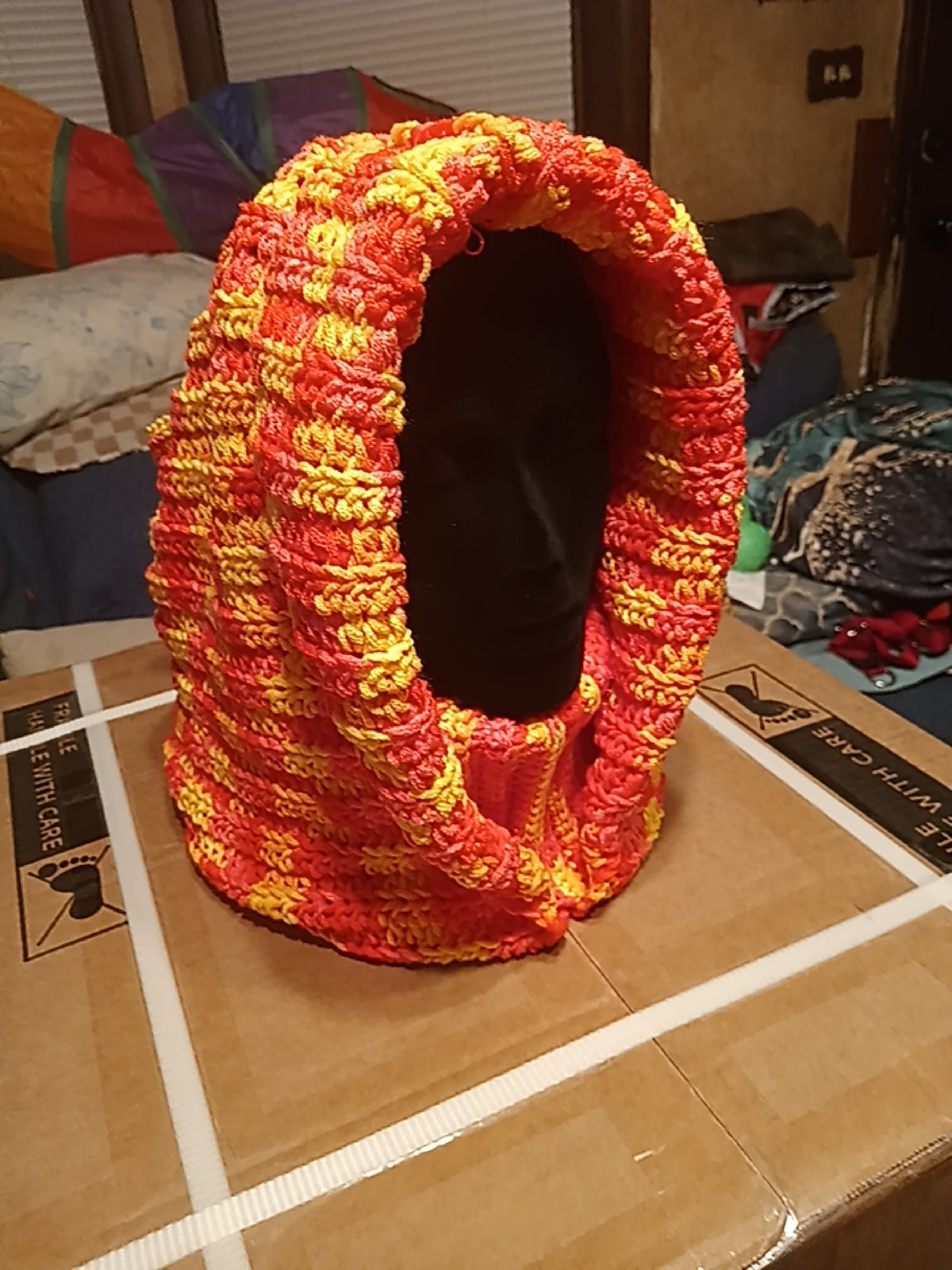 Hooded turtle neck scarf